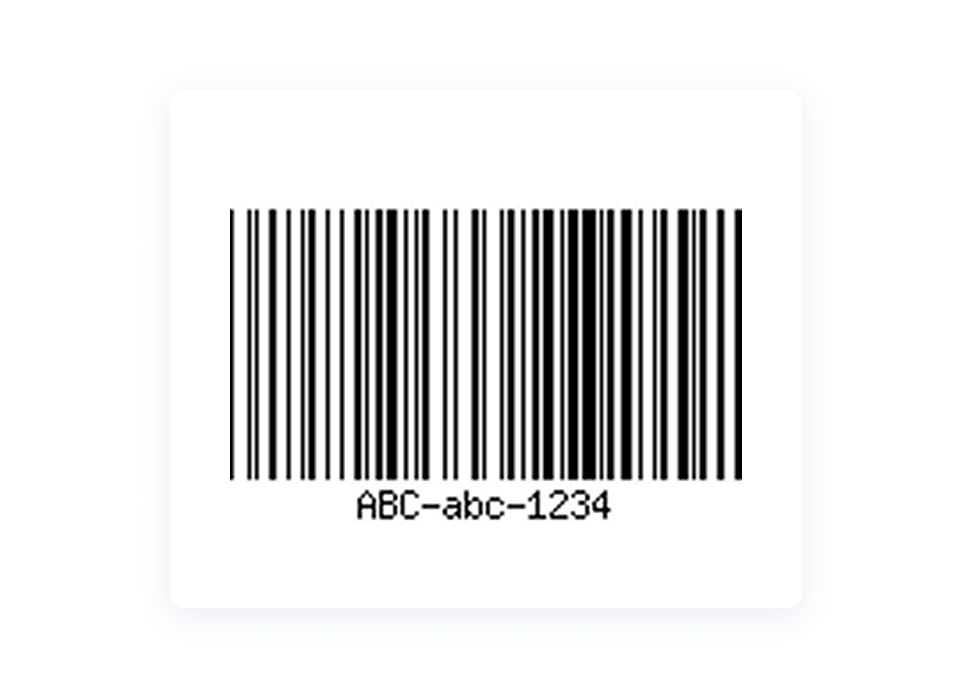 Example of a Code 128 barcode used in logistics and internal operations