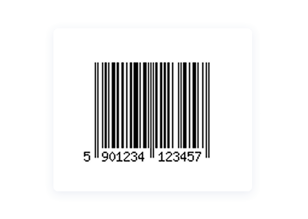 Example of an EAN-13 barcode used for retail products