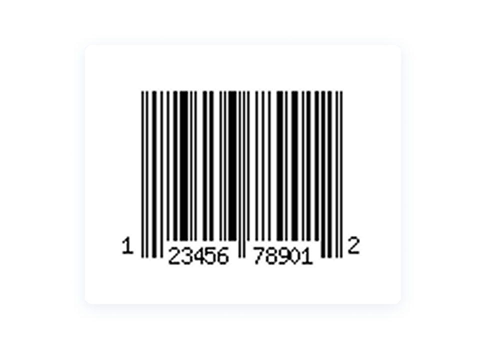 Example of a UPC barcode used in North American retail
