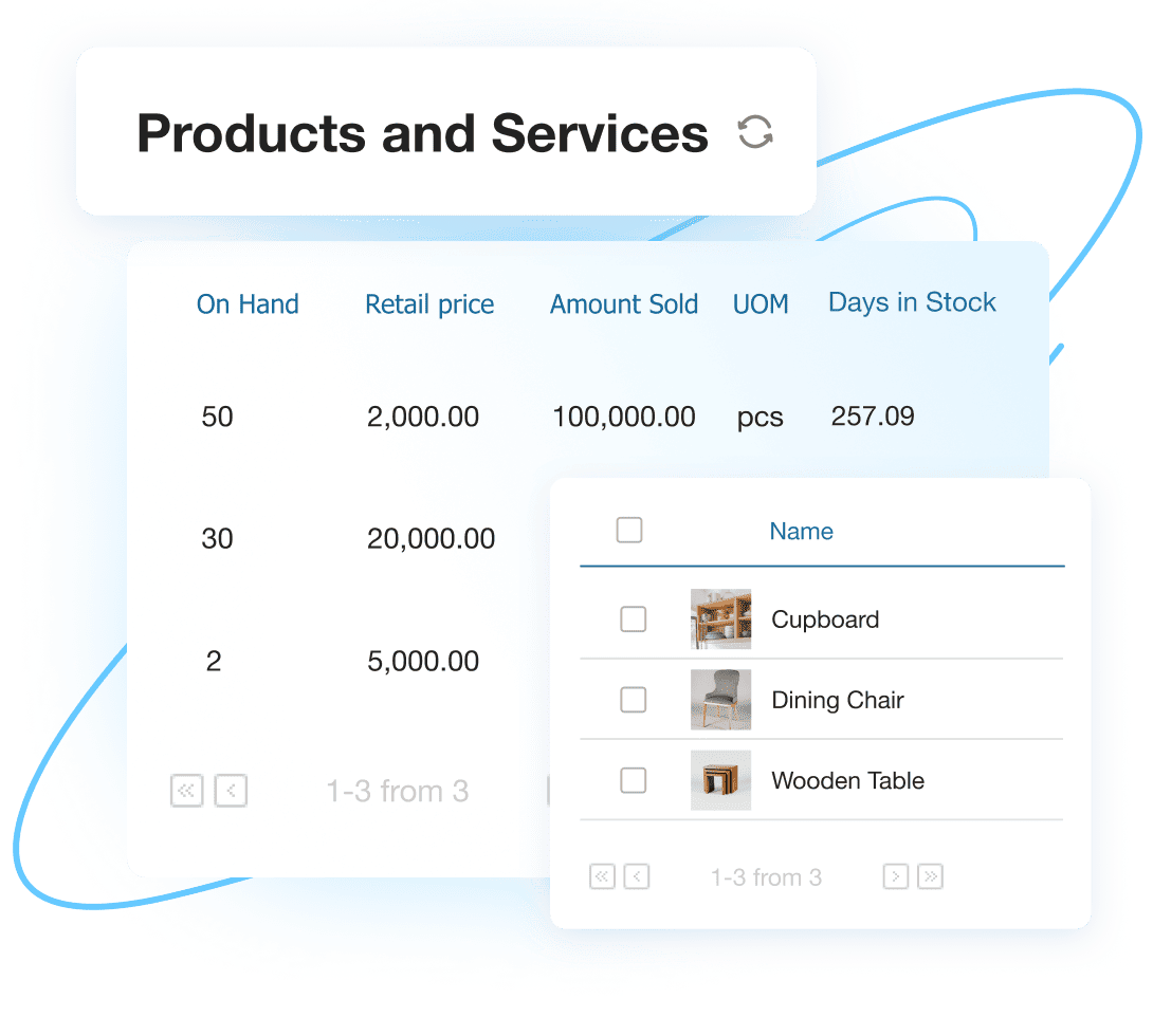 Cloud ERP software dashboard for small business