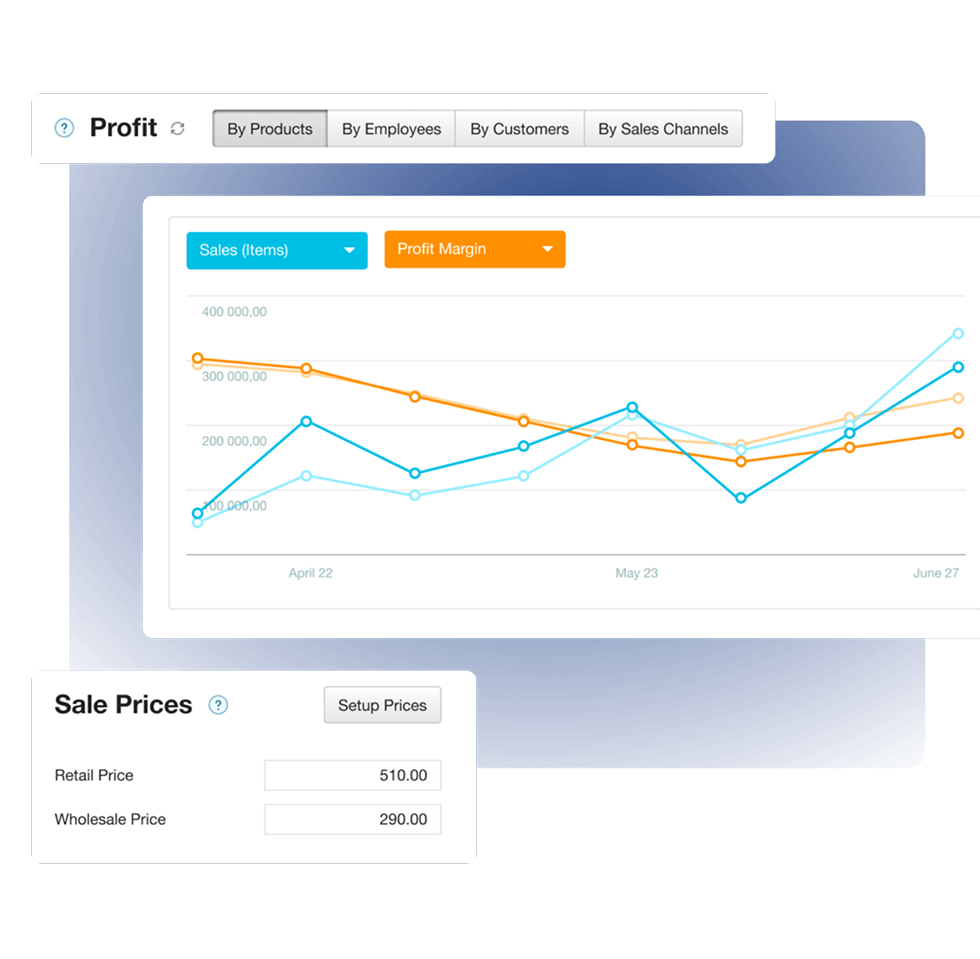 Financial Visibility Before and After Kladana ERP Before and after comparison of money flow with Kladana ERP vs. Excel — showing profits, receivables, payables, and financial control