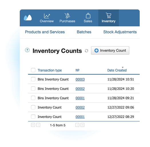 Real-time steel inventory tracking with warehouse location, status, and stock count