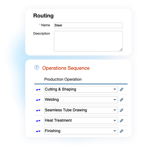 Step-by-step steel production sequence from welding and cutting to heat treatment
