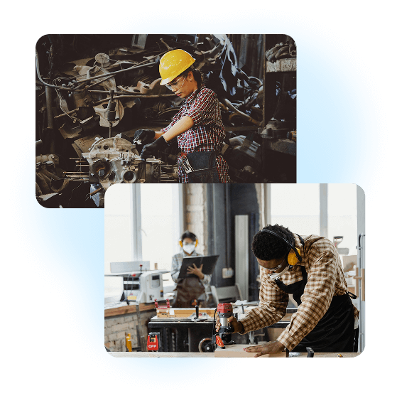 Material management software for manufacturing SMEs, including those needing batch and serial number tracking, construction firms, and service-based businesses