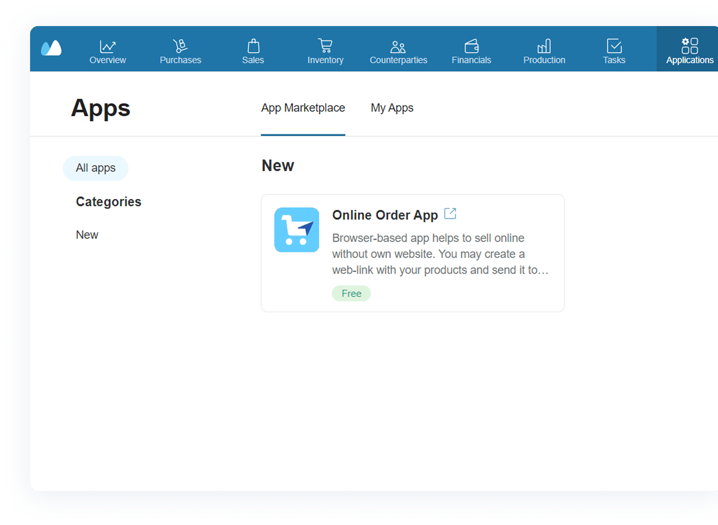 Interface of Kladana B2B order management software showing signup and catalogue upload screen