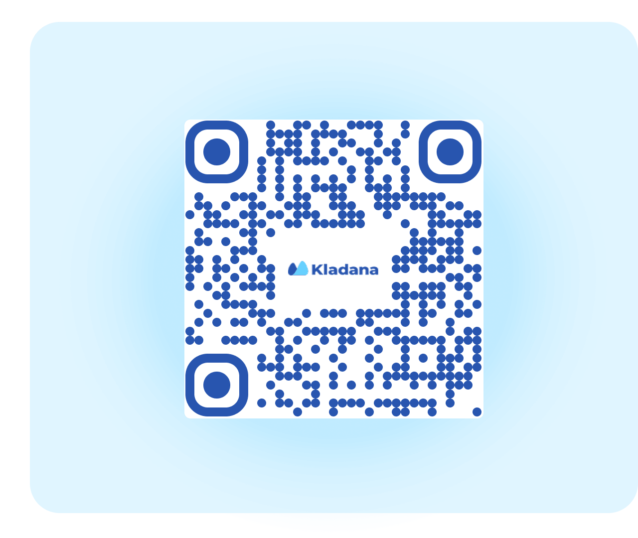 Example of a QR code that opens a PDF menu or flyer