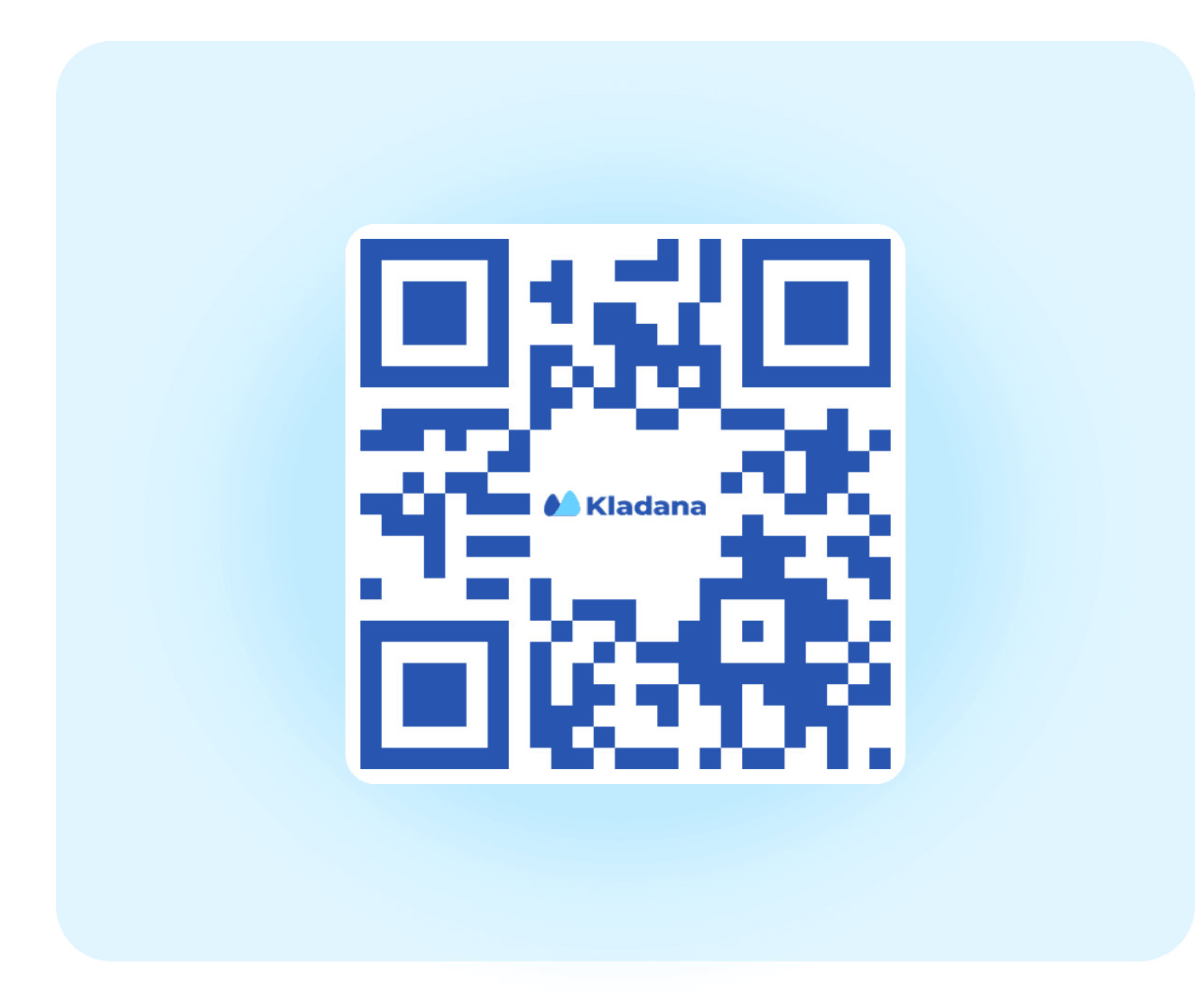 Example of a QR code showing plain text message
