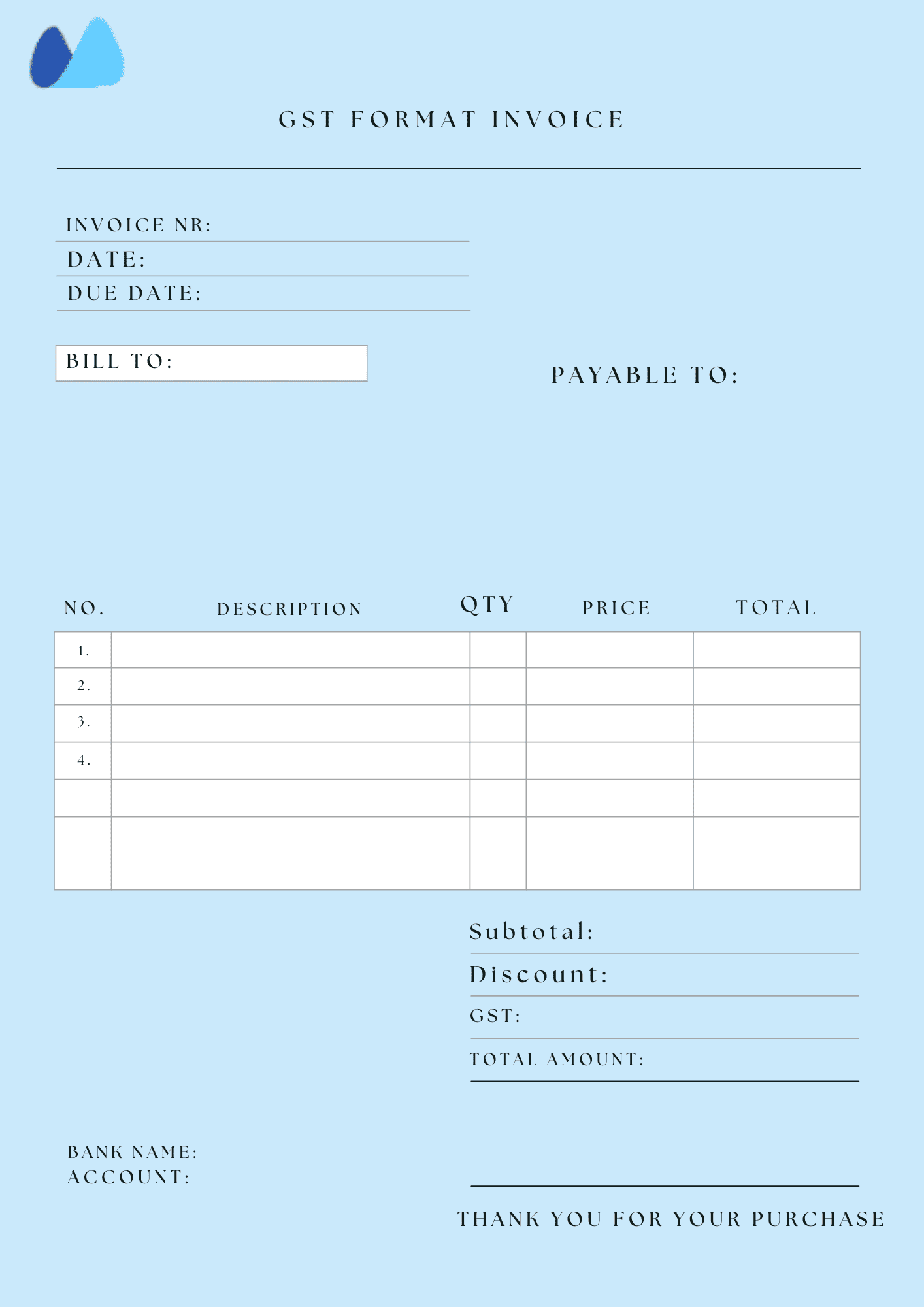 GST Quotation format in word Sample of GST quotation format in word