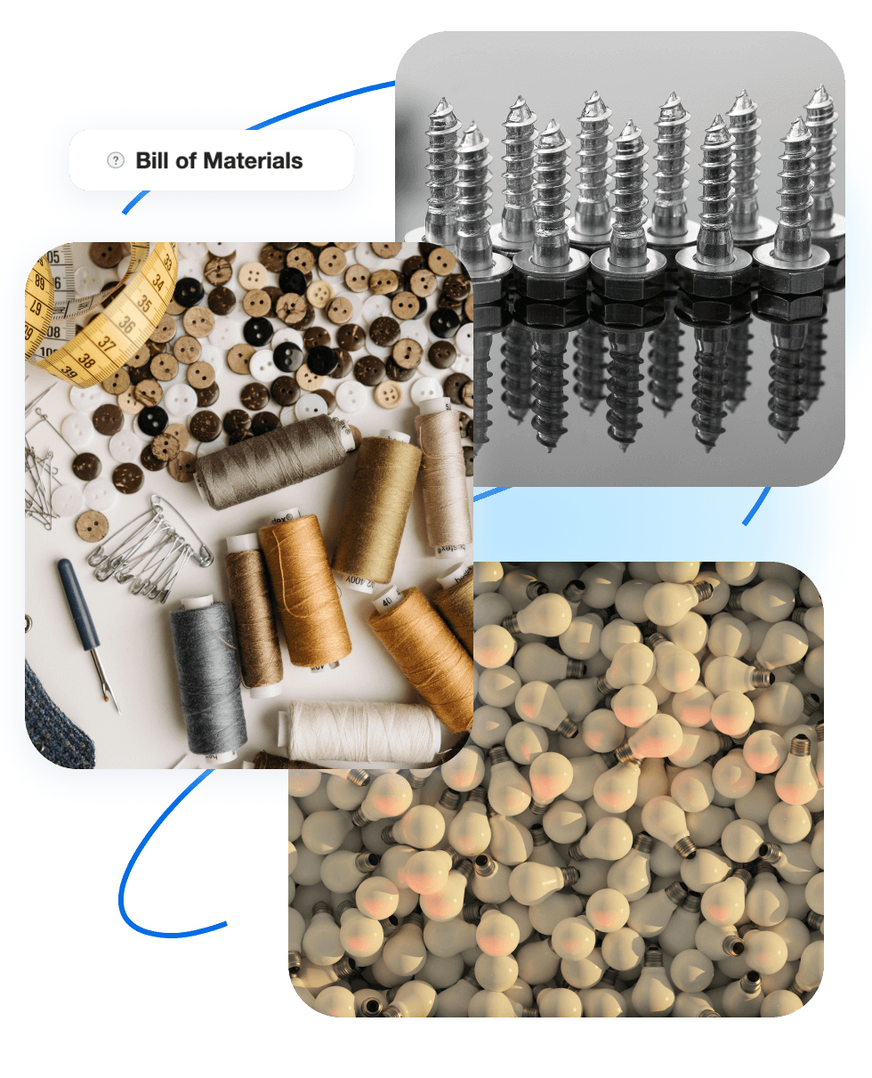 MRP software for material planning, BOM-based purchasing, shortage alerts, and production order alignment
