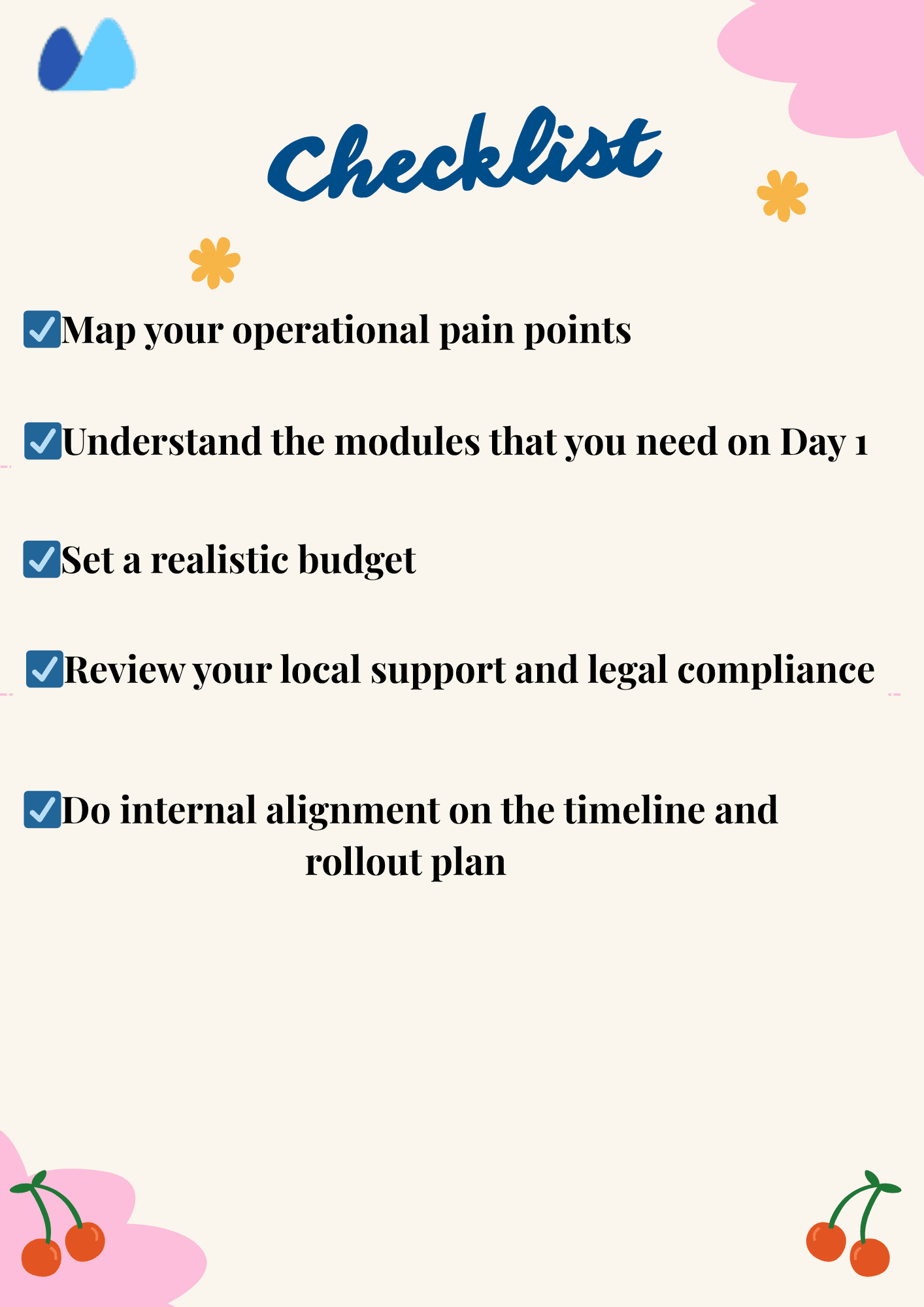 ERP Self-Assessment Checklist: How to Choose the Right ERP ERP self-assessment checklist explaining what to consider before choosing a system for your business