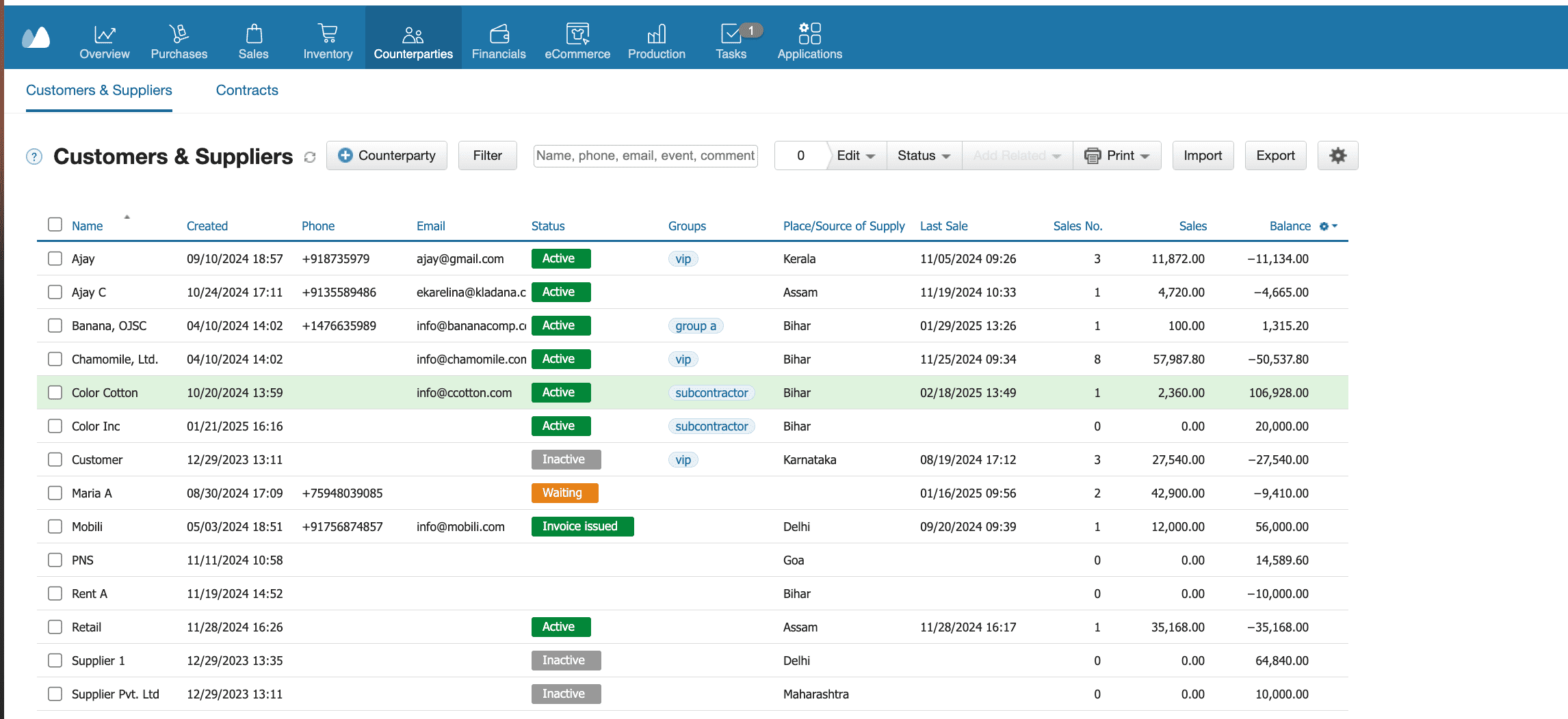 Mastering Supplier Selection: A Look at Kladana’s Evaluation Feature Showing the Kladana supplier evaluation module showing a list of vendors with performance metrics like delivery time, quality, and price