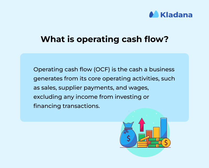 An image explaining the meaning of operating cash flow