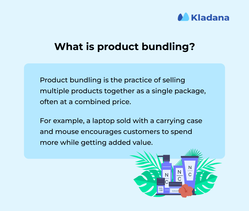 Meaning of product bundling An image explaining the meaning of product bundling