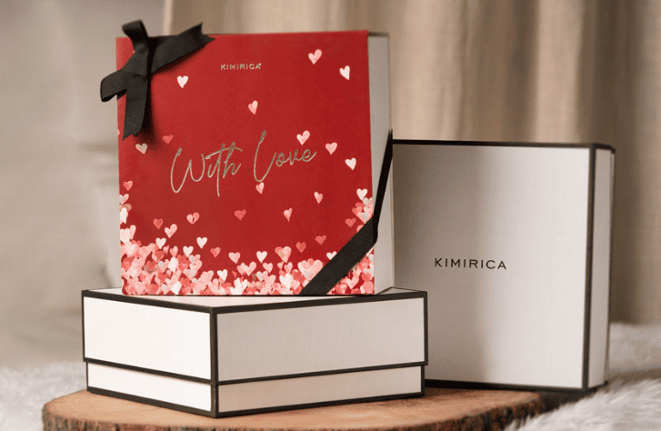 Different gift boxes offered by Kimirica Kimirica smartly using gift boxes as product bundling strategy