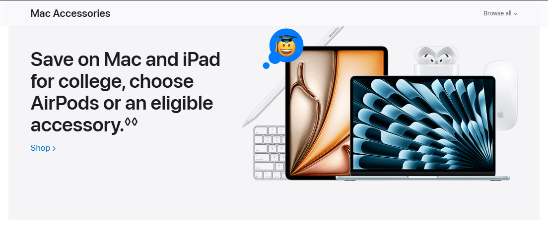 Mac accessories offered by Apple with MacBook purchase Mac accessories bundled by Apple with MacBook purchase
