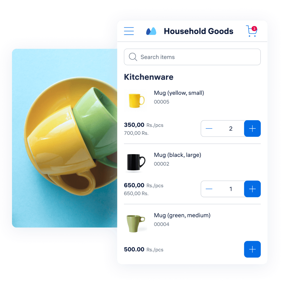 Interface of Kladana B2B OMS showing how wholesalers and distributors can accept bulk orders online without a website